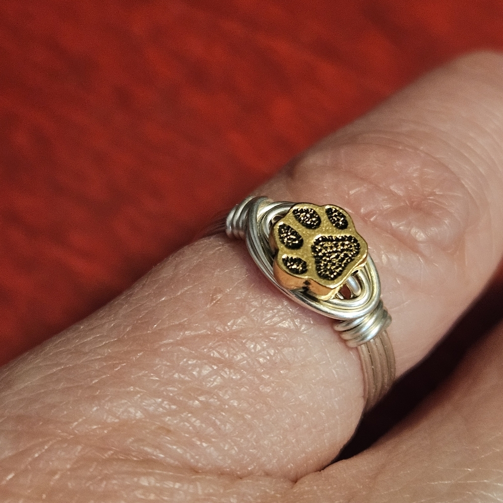 Paw Print Ring Sz 5